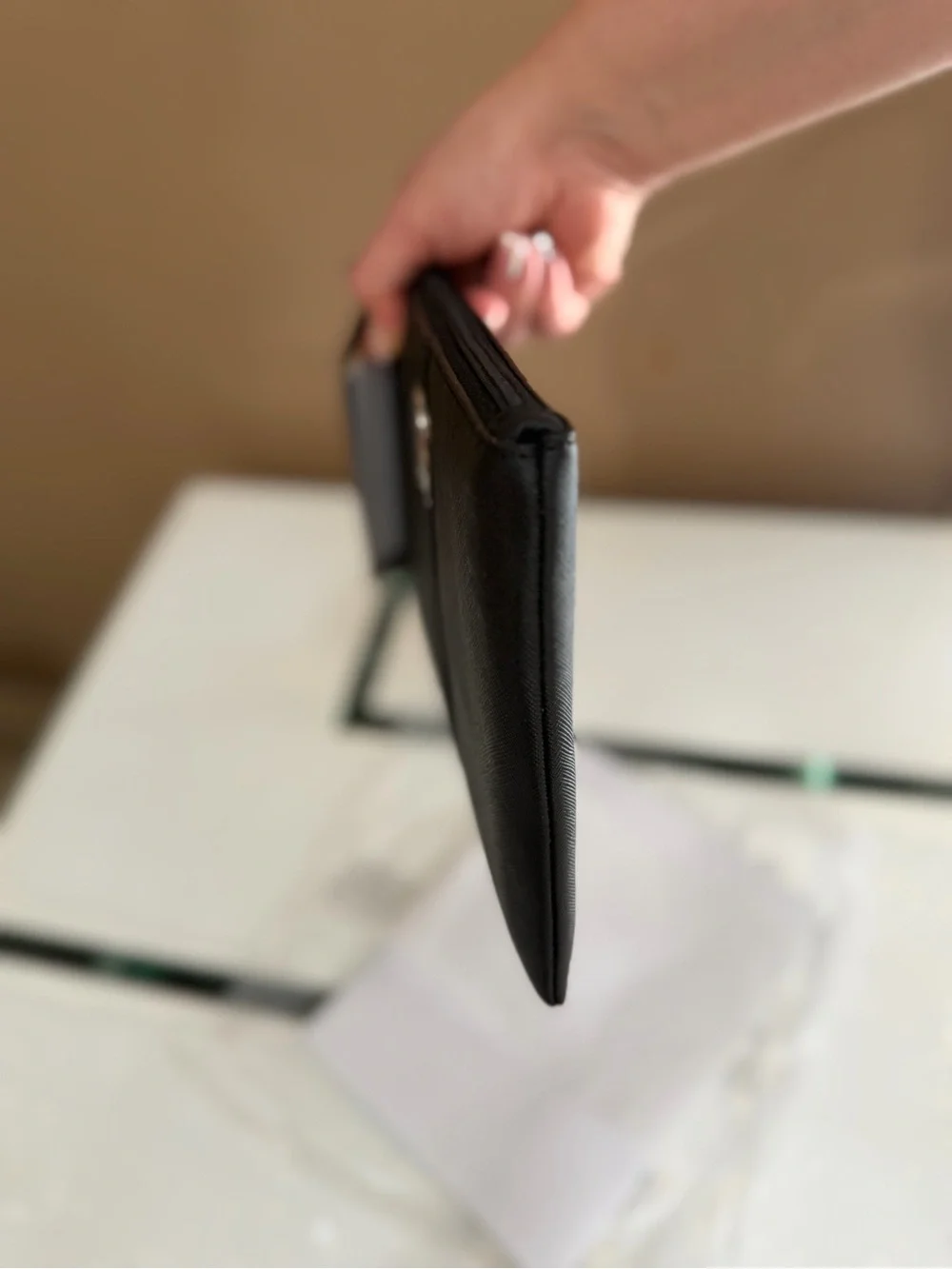 Nine West Black Saffiano Wristlet with Card Holder